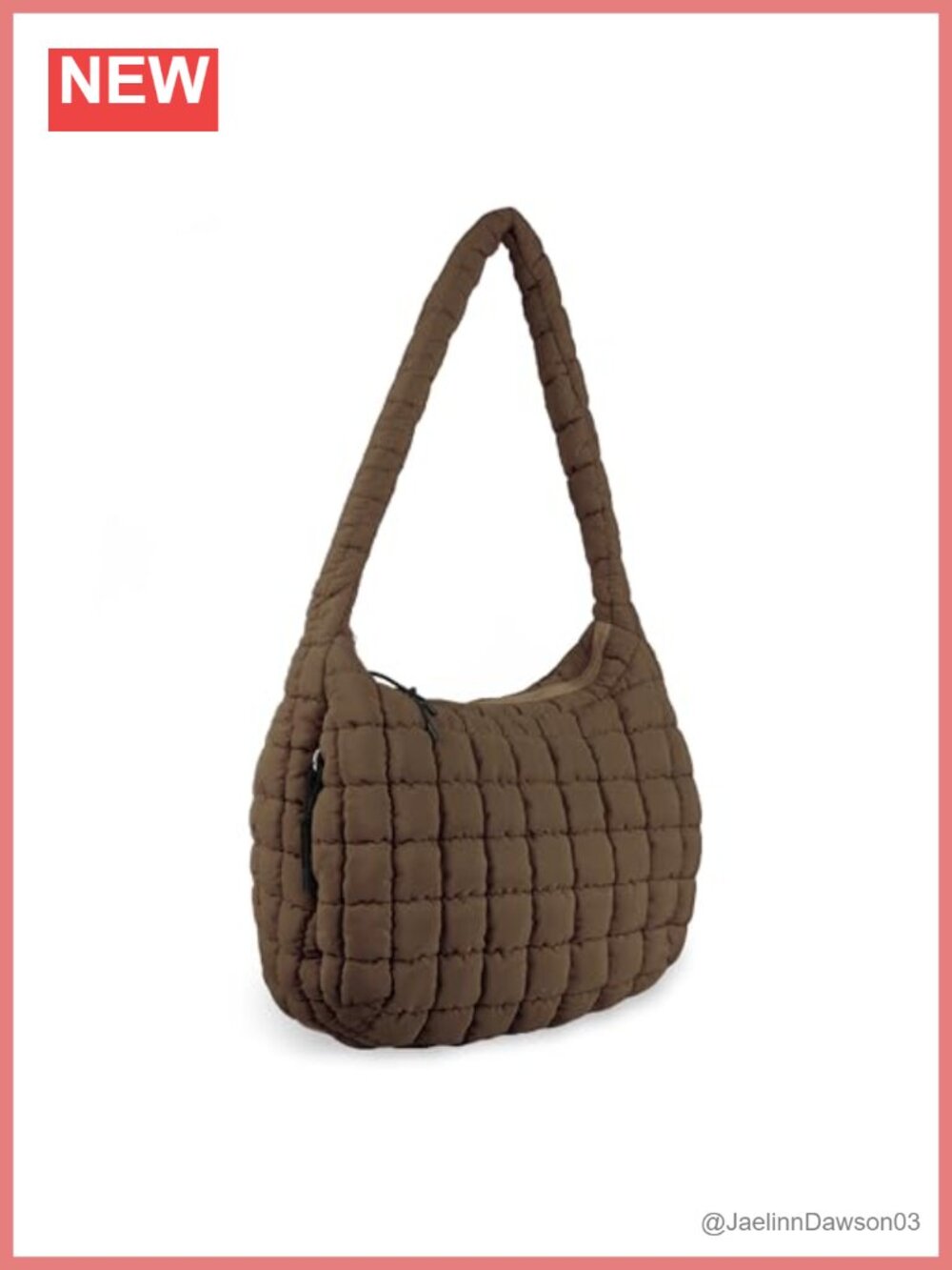 Quilted Puffer Tote Bag Lightweight Nylon Hobo Crossbody Shoulder Bag Large